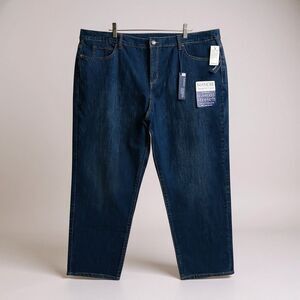 Bandolino Mandie The Perfect Fit Jeans 3XL (24WS) Blue Cropped Flawless Stretch